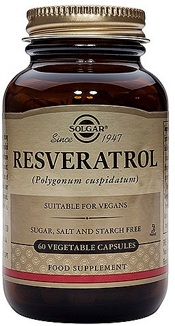 Resweratrol, 100 mg - Solgar Resveratrol 100 mg — Zdjęcie N2