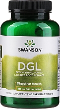 Suplement diety Lukrecja Glicyryzynian, 385 mg - Swanson DGL Deglycyrrhizinated Licorice — Zdjęcie N1