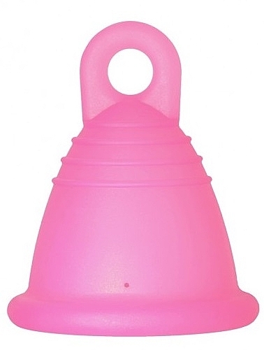 Kubeczek menstruacyjny z pętelką, rozmiar M, fuksja - MeLuna Sport Shorty Menstrual Cup Ring — Zdjęcie N1