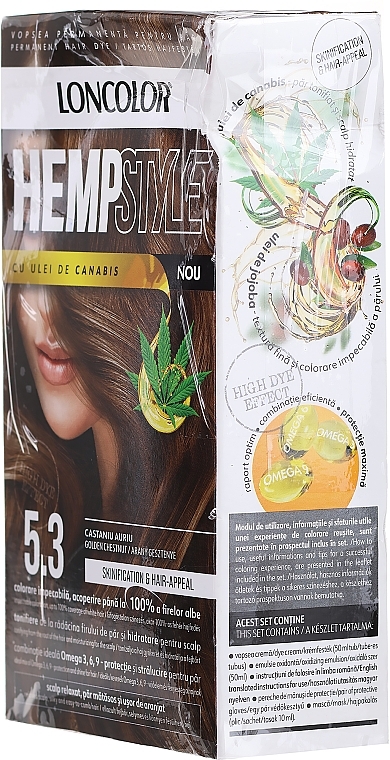 PRZECENA! Trwała farba do włosów z amoniakiem - Loncolor Hempstyle Permanent Hair Dye * — Zdjęcie N3