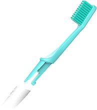 Szczoteczka do zębów z wymienną końcówką, średnia twardość, turkusowa - TIO Toothbrush Medium — Zdjęcie N3
