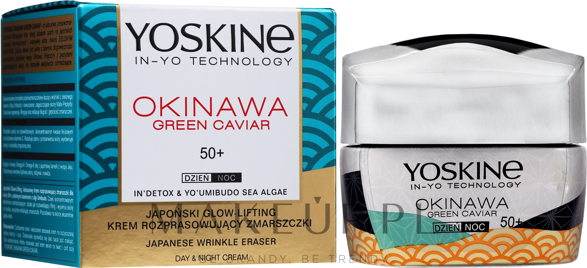 Krem do twarzy rozprasowujący zmarszczki 50 + - Yoskine Okinava Green Caviar 50+ Japanese Wrinkle Eraser — Zdjęcie 50 ml