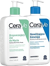 Zestaw do skóry normalnej i suchej - CeraVe (gel/473ml + lot/473ml) — Zdjęcie N1