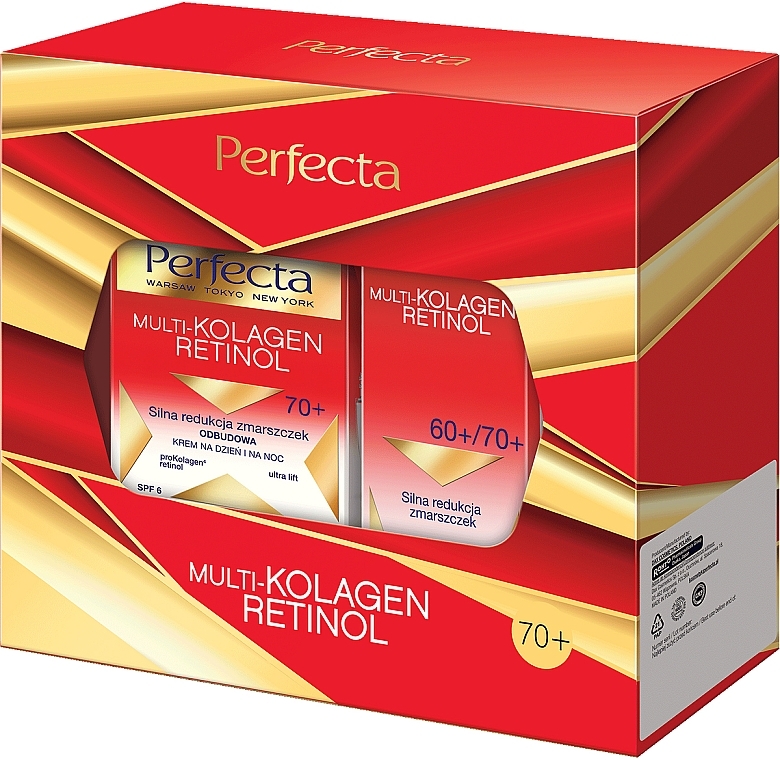 Zestaw - Perfecta Multi-Kolagen Retinol 70+ (cr/50ml + eye/cr/15ml) — Zdjęcie N1