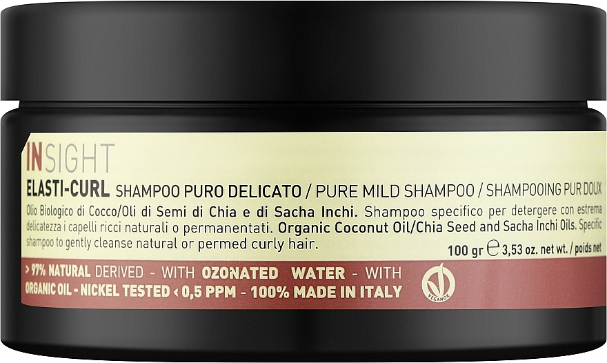 Łagodny szampon do włosów kręconych - Insight Elasti-Curl Pure Mild Shampoo  — Zdjęcie N1