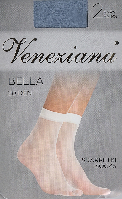 Skarpetki damskie Bella 20 Den, czarne - Veneziana — Zdjęcie N1