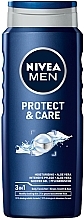 Zestaw - NIVEA MEN Protect & Care (sh/gel/250ml + deo/50ml + f/b/cr/75ml) — Zdjęcie N5