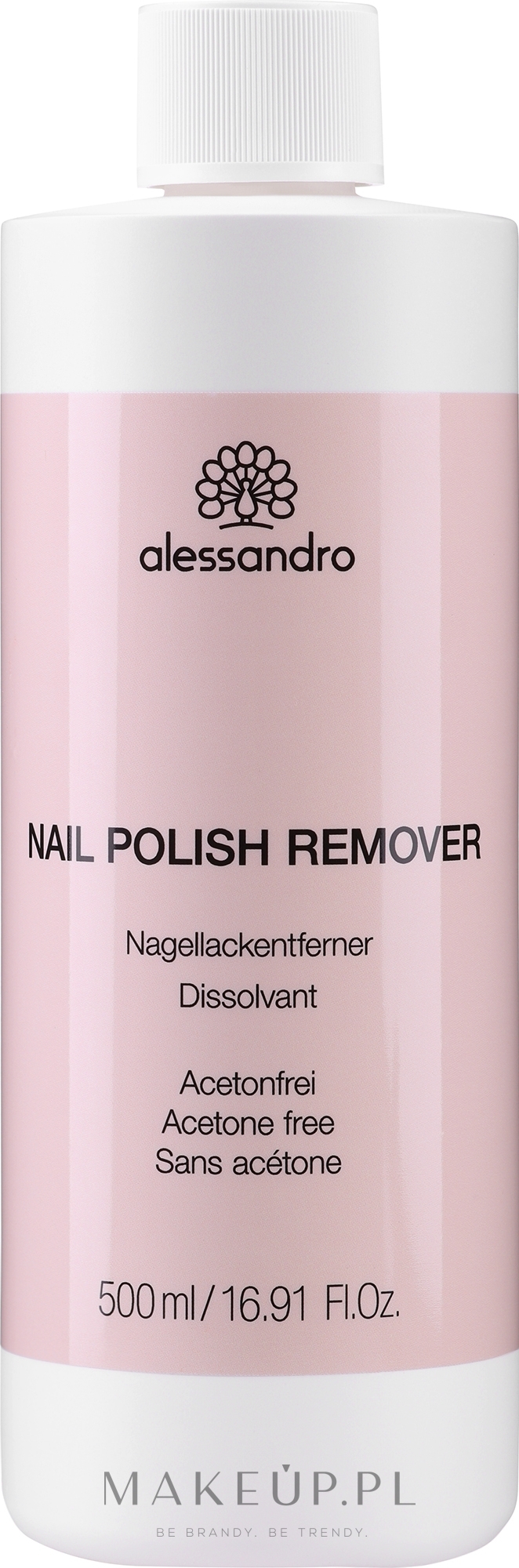 Zmywacz do paznokci bez acetonu - Alessandro International Nail Polish Remover Acetone Free — Zdjęcie 500 ml