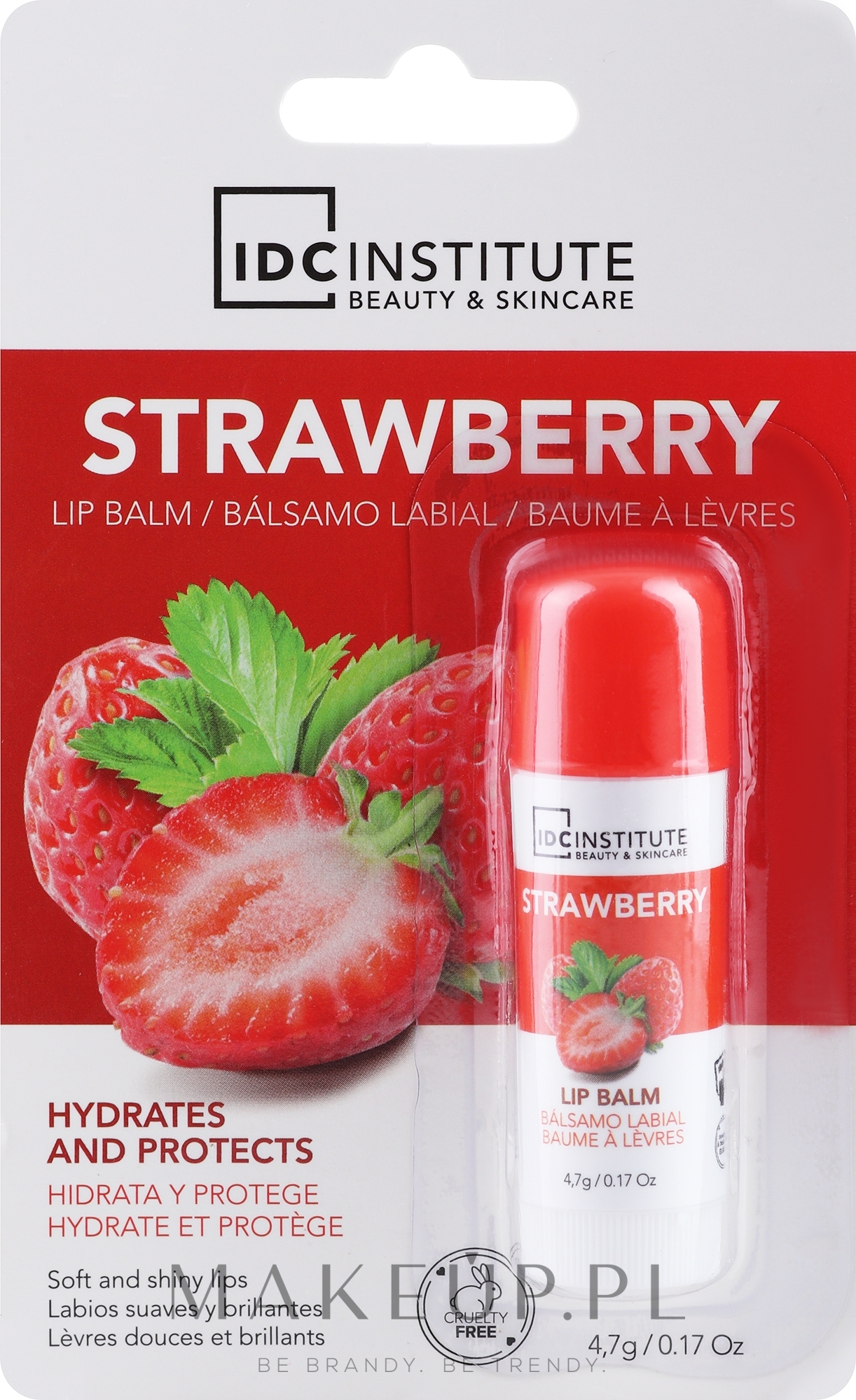 Balsam do ust Truskawka - IDC Institute Lip Balm Strawberry — Zdjęcie 4.7 g