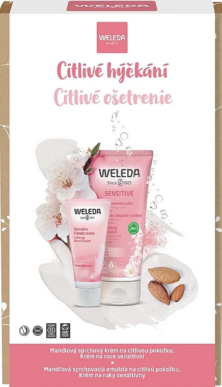 Zestaw Migdał - Weleda Almond Set (sh/cr/200ml + h/cr/50ml) — Zdjęcie N1