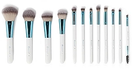 Zestaw pędzli do makijażu, 12 szt. + kosmetyczka - BH Cosmetics Poolside Chic Set of 12 Brushes + Bag — Zdjęcie N3