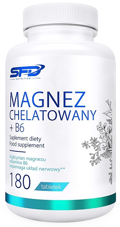 Suplement diety Chelat magnezu + witamina B6 - SFD Nutrition Magnez Chelatovany + B6 — Zdjęcie N1