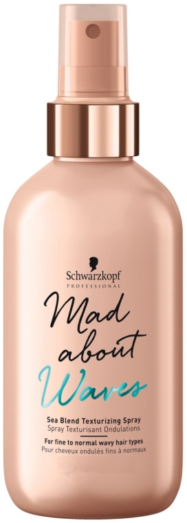 Teksturyzujący spray do włosów kręconych i falowanych - Schwarzkopf Professional Mad About Waves Sea Blend Texturizing Spray — Zdjęcie N1