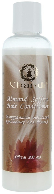Naturalna indyjska odżywka Migdał i szafran do grubych i cienkich włosów - Chandi Almond Saffron Hair Conditioner — Zdjęcie N1