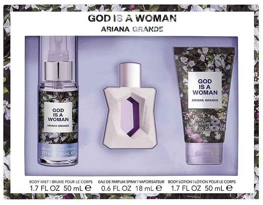 Ariana Grande God Is A Woman - Zestaw (edp/18ml + b/lot/50ml + b/mist/50ml) — Zdjęcie N1