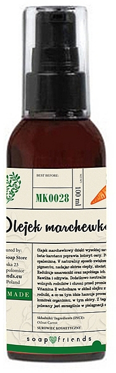 Olej marchewkowy - Soap&Friends Carrot Oil — Zdjęcie N1