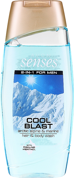 Szampon-żel pod prysznic dla mężczyzn - Avon Senses For Men Cool Blast Hair & Body Wash