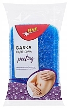 Gąbka do kąpieli peelingująca, niebieska - Fine Peeling — Zdjęcie N2