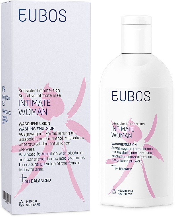Emulsja do higieny intymnej miejsc wrażliwych - Eubos Med Intimate Woman Washing Emulsion — Zdjęcie N1