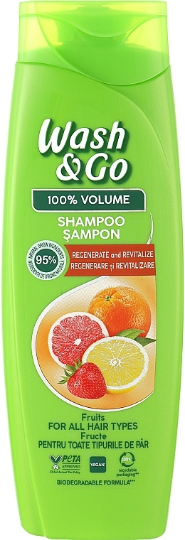 Szampon z ekstraktem owocowym do wszystkich rodzajów włosów - Wash&Go — Zdjęcie N1