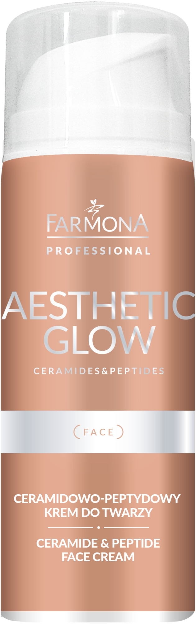 Ceramido-peptydowy krem ​​do twarzy - Farmona Professional Aesthetic Glow Ceramide & Peptide Face Cream — Zdjęcie 150 ml