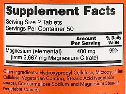 Cytrynian magnezu wspomagający układ nerwowy - Now Foods Magnesium Citrate — Zdjęcie N4