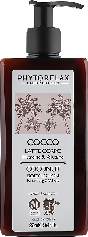 Odżywczo-wygładzający wegański lotion do ciała Kokos - Phytorelax Laboratories Coconut Body Lotion — Zdjęcie N1
