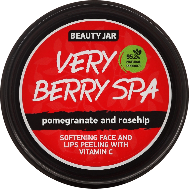 Delikatny peeling do twarzy i ust z witaminą C - Beauty Jar Very Berry Spa Softening Face And Lips Peeling With Vitamin C Pomegranate And Rosehip