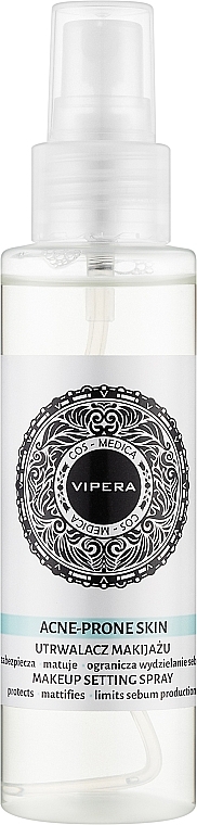 Matujący utrwalacz makijażu do cery mieszanej, tłustej i problematycznej - Vipera Cos-Medica Acne-Prone Skin Makeup Setting Spray — Zdjęcie N1