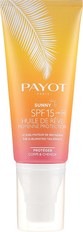 Przeciwsłoneczny suchy olejek do ciała i włosów SPF 15 - Payot Sunny The Sublimating Tan Effect Body & Hair — Zdjęcie N1
