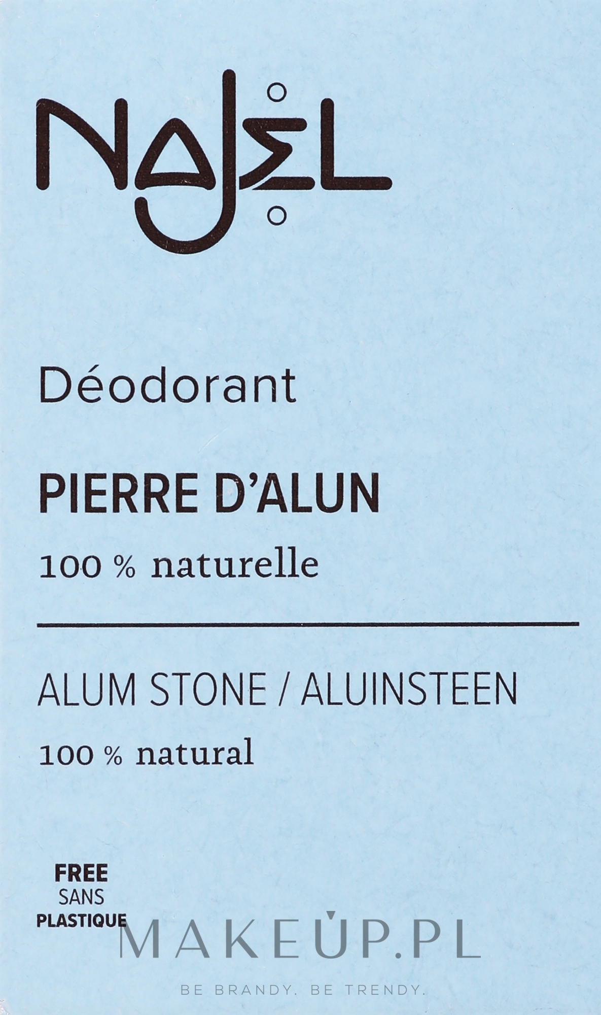 Naturalny dezodorant ałunowy w kamieniu - Najel Alum Stone Deodorant — Zdjęcie 90 g