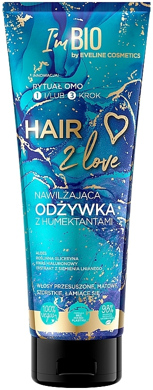 Humektantowa odżywka nawilżająca do włosów - Eveline Cosmetics Hair 2 Love