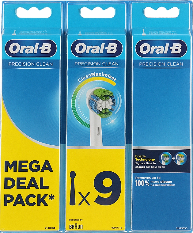 Wymienne końcówki do elektrycznej szczoteczki do zębów, 9 szt. - Oral-B Precision Clean Maximiser — Zdjęcie N1