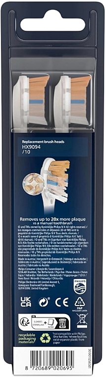 Głowice szczoteczki do zębów, 4 szt. - Philips Sonicare A3 Premium All In One HX9094/10 — Zdjęcie N3