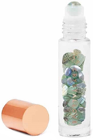 Butelka z kryształkami na olejek Labradoryt, 10 ml - Crystallove Labradorite Oil Bottle — Zdjęcie N1