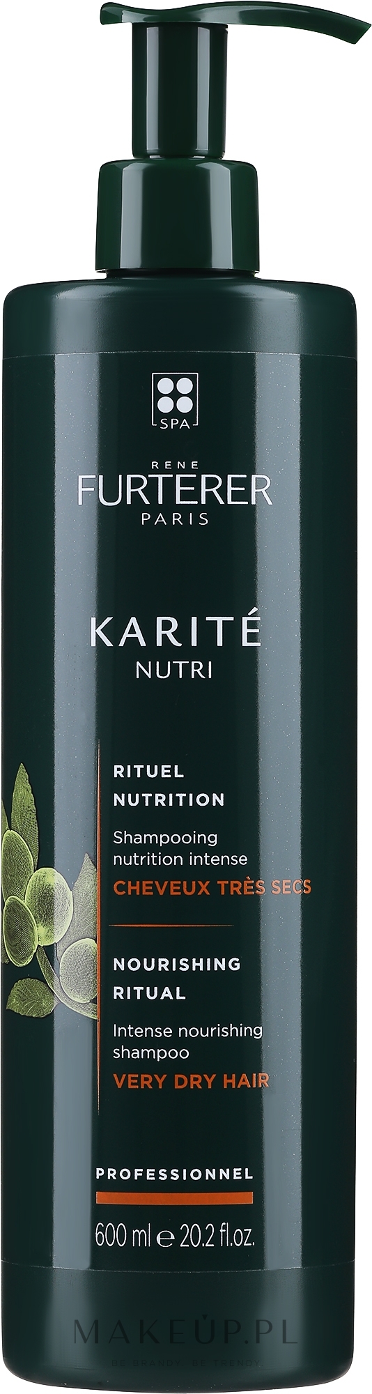 Intensywnie odżywczy szampon do włosów bardzo suchych - Rene Furterer Karité Nutri Nourishing Ritual Intense Nourishing Shampoo — Zdjęcie 600 ml