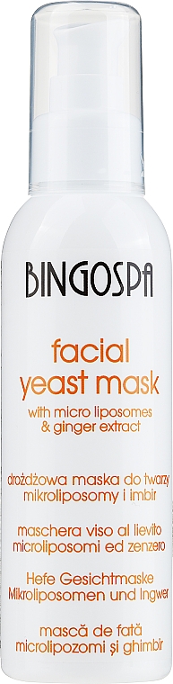 Drożdżowa maska do twarzy z wyciągiem z imbiru - BingoSpa Mask To Face With The Extract Of Ginger