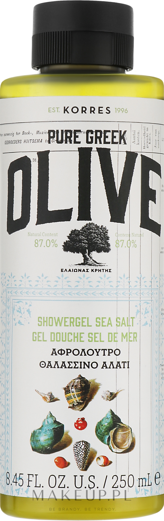 Żel pod prysznic Sól morska - Korres Pure Greek Olive Sea Salt Shower Gel — Zdjęcie 250 ml