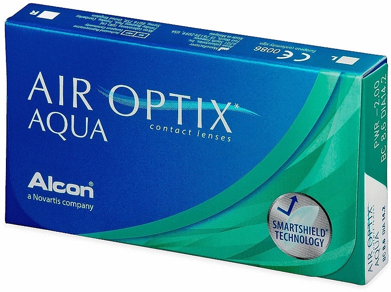 Soczewki kontaktowe, krzywizna 8,6, 3 szt. - Alcone Air Optix Aqua — Zdjęcie N1