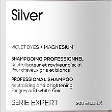 PRZECENA! Rozjaśniający szampon do włosów siwych - L'Oreal Professionnel Serie Expert Magnesium Silver Shampoo * — Zdjęcie N4