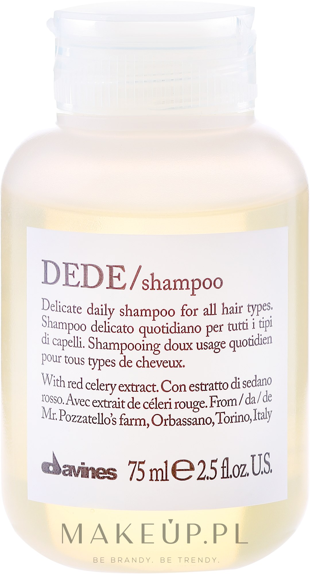 Delikatny szampon do wszystkich rodzajów włosów do codziennego stosowania - Davines Dede Delicate Daily Shampoo — Zdjęcie 75 ml