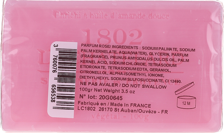 Naturalne mydło Róża - Le Chatelard 1802 Soap Rose  — Zdjęcie N2