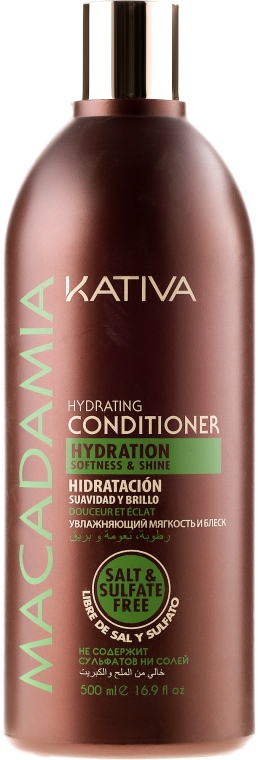 Nawilżająca odżywka do zniszczonych włosów - Kativa Macadamia Hydrating Conditioner — Zdjęcie N3