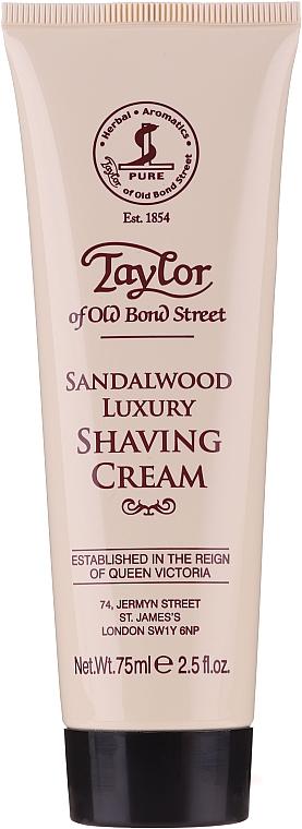 Krem do golenia z drzewem sandałowym - Taylor Of Old Bond Street Sandalwood Luxury Shaving Cream (w tubie) — Zdjęcie N3
