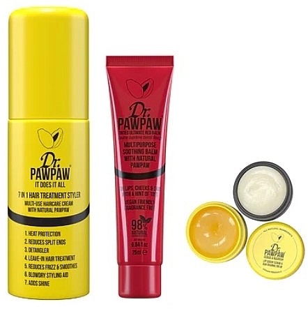 Zestaw - Dr. Pawpaw Bold VIP Kit (l/balm/25ml+h/spray/150ml+l/scrub/16g) — Zdjęcie N2