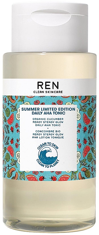100% naturalny tonik do twarzy - Ren Summer Limited Edition Daily AHA Tonic — Zdjęcie N1