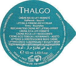 Bogaty krem ​​liftingująco-ujędrniający do twarzy - Thalgo Silicium Lift Intensive Lifting & Firming Rich Cream (wymienny wkład) — Zdjęcie N1