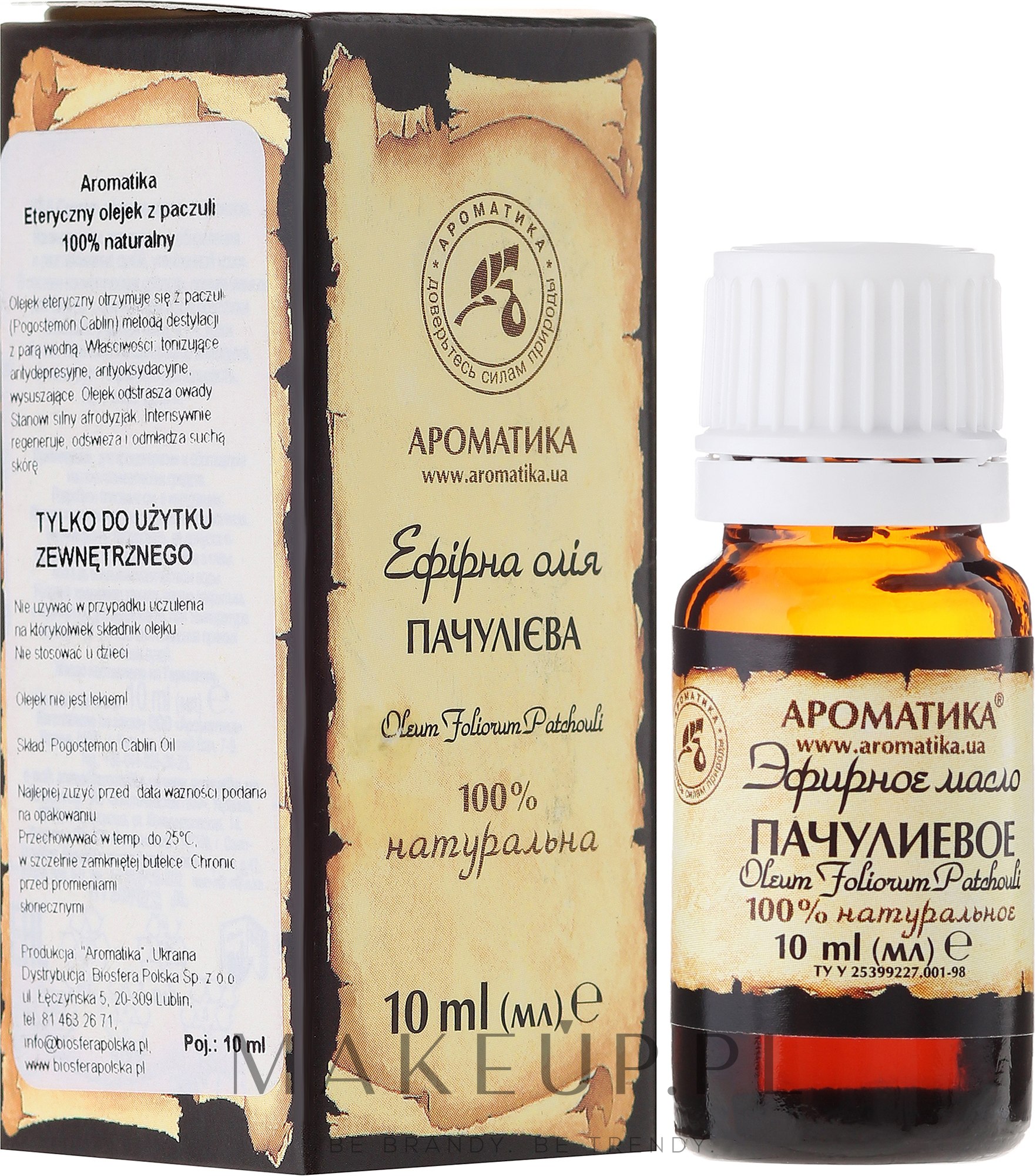 100% naturalny olejek paczulowy - Aromatika — Zdjęcie 10 ml