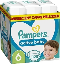 Kup Pieluchy Active Baby 6 (13-18 kg), 128 szt - Pampers