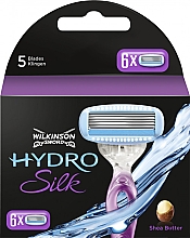 Kup Wymienne wkłady do maszynki, 6 szt. - Wilkinson Sword Women Hydro Silk Purple